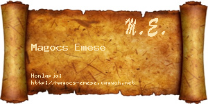 Magocs Emese névjegykártya